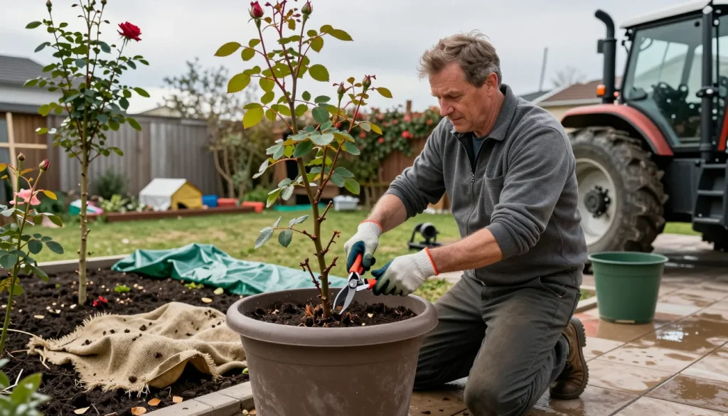 Cas particuliers : météo, rosiers récents, rosiers négligés, culture en pot
